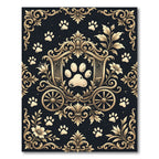 Elegant Gold Paw Carriage Filigree Rug