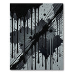 Dripping Ink Splatter Abstract Rug