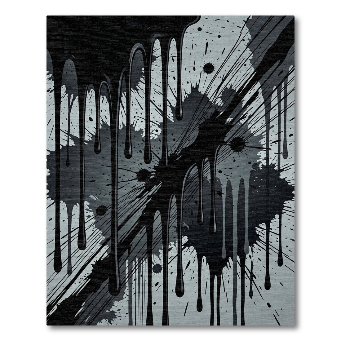Dripping Ink Splatter Abstract Rug