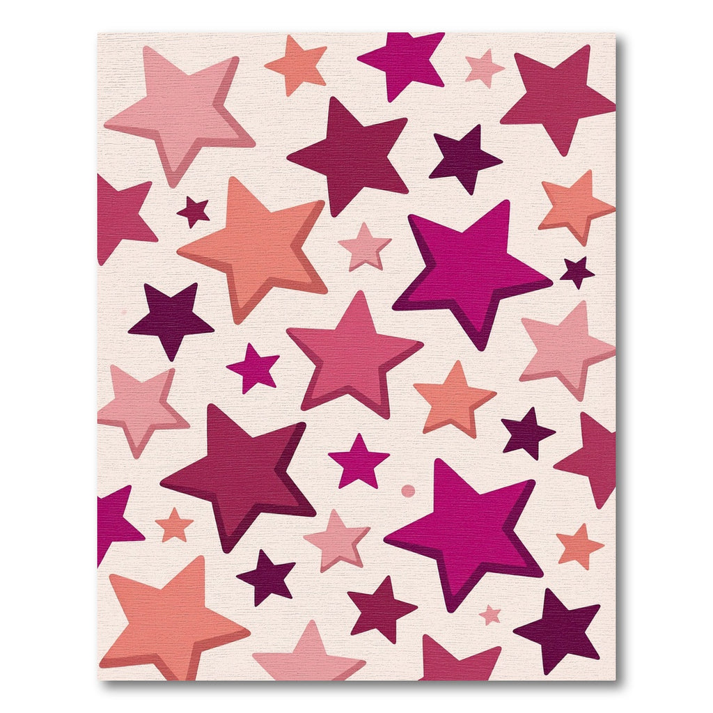 Pink Hues Scattered Starburst Rug