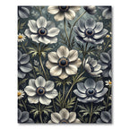 White Anemone Floral Meadow Rug