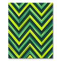 Vibrant Neon Green Chevron Zigzag Rug