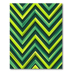 Vibrant Neon Green Chevron Zigzag Rug