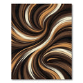 Swirling Chocolate Caramel Cream Ribbon Rug