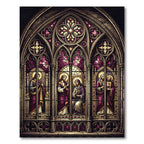 Gothic Cathedral Stained Glass Window Rug