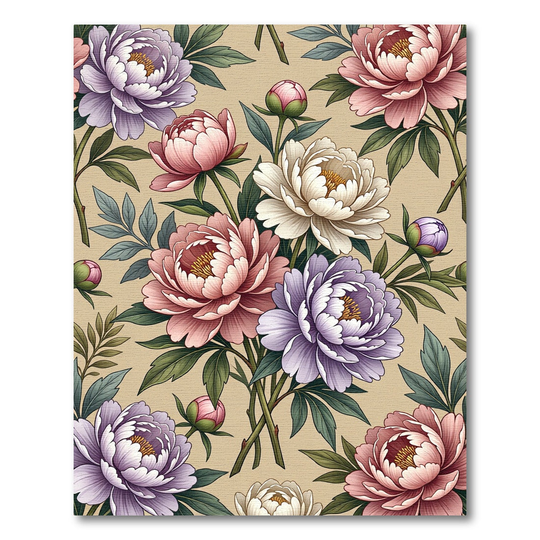 Vintage Bloom Bouquet Floral Arrangement Rug