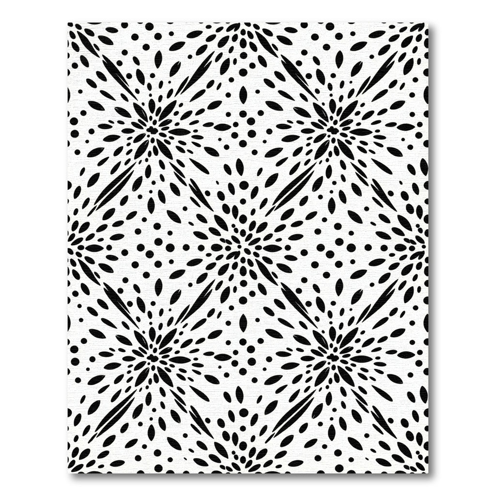 Black White Abstract Explosion Rug