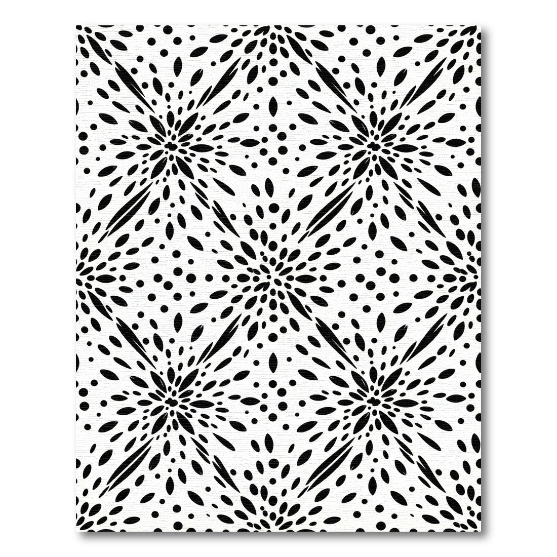 Black White Abstract Explosion Rug