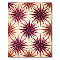 Crimson Starburst Geometric Arrangement Rug