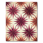 Crimson Starburst Geometric Arrangement Rug