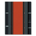 Bold Orange Dark Gray Stripe Rug