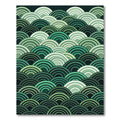 Emerald Green Concentric Scale Rug
