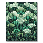 Emerald Green Concentric Scale Rug