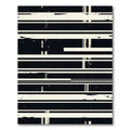 Monochromatic Distressed Stripe Composition Rug