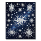 Celestial Silver Star Night Sky Rug