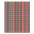 Crimson Red White Plaid Squares Rug