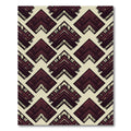 Deep Red Chevron Basketweave Arrangement Rug
