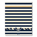 Navy and Cream Nautical Sailor Collar Rug