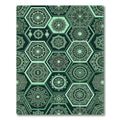 Mint Green Hexagonal Mandala Jewels Rug