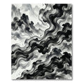 Ink Wash Mountain Scroll Rug