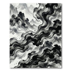 Ink Wash Mountain Scroll Rug