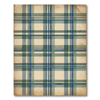 Vintage Blue and Green Plaid Rug