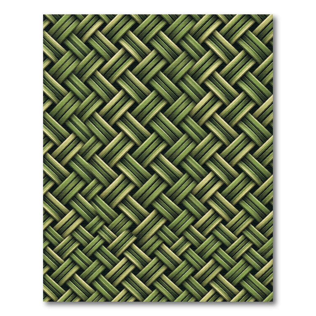 Olive Green Woven Basket Tweed Rug