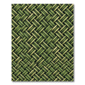 Olive Green Woven Basket Tweed Rug