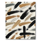 Abstract Earth Tone Brush Stroke Rug