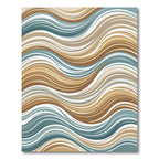 Earthy Tones Abstract Wave Flow Rug