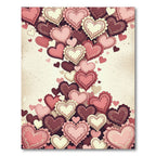Whimsical Cascading Romantic Valentine Heart Rug