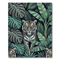 Tropical Tiger Jungle Leaf Rug