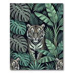 Tropical Tiger Jungle Leaf Rug