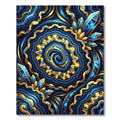 Golden Agate Swirl with Blue Crystals Rug