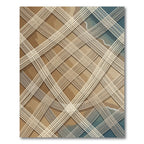 Abstract Tan Lattice Coastal Wave Rug