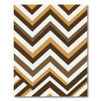Earthy Brown Chevron Stripes Rug