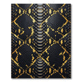 Luxurious Black and Gold Serpent Texture Rug