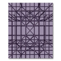 Purple Geometric Lattice Structure Rug