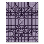 Purple Geometric Lattice Structure Rug