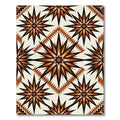 Earthy Geometric Sunburst Star Rug