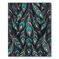 Dark Teal Feather Cascade Rug