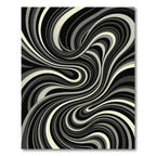 Monochromatic Swirl Optical Illusion Rug