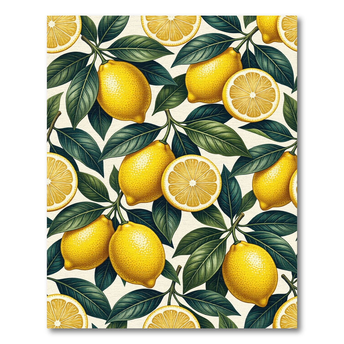 Vibrant Sunlit Lemon Grove Botanical Rug