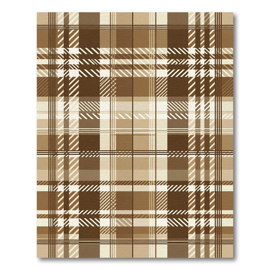 Earthy Brown Tartan Check Rug
