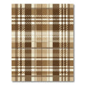 Earthy Brown Tartan Check Rug