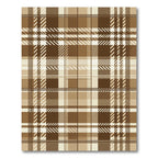 Earthy Brown Tartan Check Rug