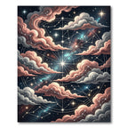 Ethereal Celestial Starry Constellation Clouds Rug