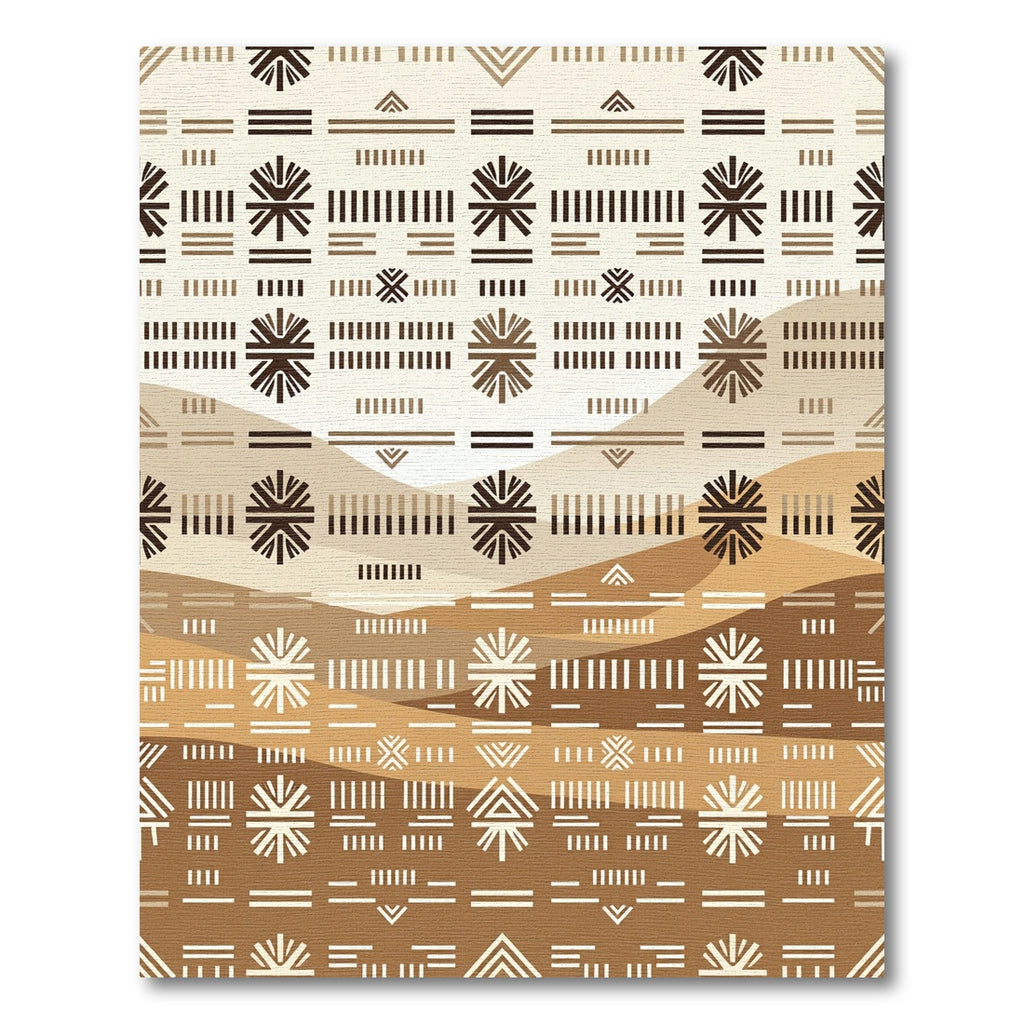 Earthy Desert Landscape Geometric Rug