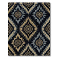 Golden Tan Grey Sunburst Medallion Rug