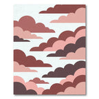 Crimson Pink Cloudscape Serene Sky Rug